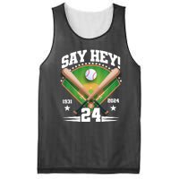 Say Hey Baseball Legend Willie Mays Tribute 1931 2024 Mesh Reversible Basketball Jersey Tank