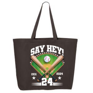 Say Hey Baseball Legend Willie Mays Tribute 1931 2024 25L Jumbo Tote