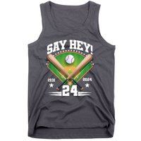 Say Hey Baseball Legend Willie Mays Tribute 1931 2024 Tank Top