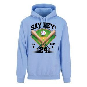 Say Hey Baseball Legend Willie Mays Tribute 1931 2024 Unisex Surf Hoodie