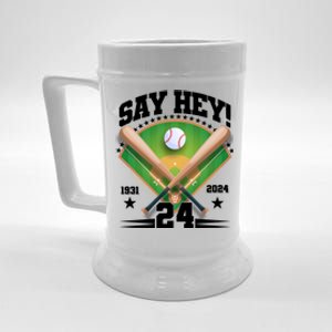 Say Hey Baseball Legend Willie Mays Tribute 1931 2024 Beer Stein