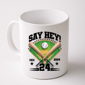 Say Hey Baseball Legend Willie Mays Tribute 1931 2024 Coffee Mug