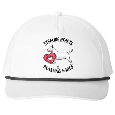 Stealing Hearts Blasting Farts Bull Terrier Valentines Day Gift Snapback Five-Panel Rope Hat