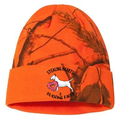 Stealing Hearts Blasting Farts Bull Terrier Valentines Day Gift Kati Licensed 12" Camo Beanie