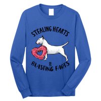 Stealing Hearts Blasting Farts Bull Terrier Valentines Day Gift Long Sleeve Shirt