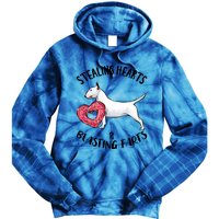 Stealing Hearts Blasting Farts Bull Terrier Valentines Day Gift Tie Dye Hoodie