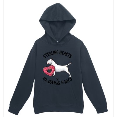 Stealing Hearts Blasting Farts Bull Terrier Valentines Day Gift Urban Pullover Hoodie