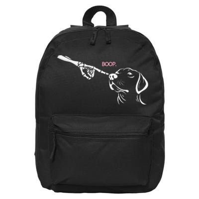 Skeleton Hand Boop Dog Nose Halloween 16 in Basic Backpack