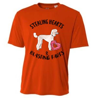 Stealing Hearts Blasting Farts Poodle Valentines Day Meaningful Gift Cooling Performance Crew T-Shirt