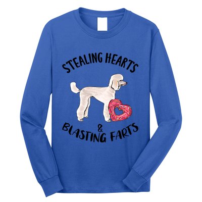 Stealing Hearts Blasting Farts Poodle Valentines Day Meaningful Gift Long Sleeve Shirt