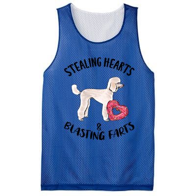 Stealing Hearts Blasting Farts Poodle Valentines Day Meaningful Gift Mesh Reversible Basketball Jersey Tank