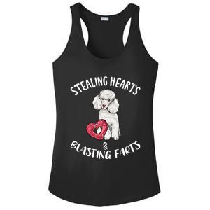 Stealing Hearts Blasting Farts Poodle Valentines Day Gift Ladies PosiCharge Competitor Racerback Tank