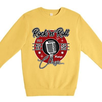 Sock Hop Clothes 50s Greaser Doo Wop Retro Rockabilly 1 Premium Crewneck Sweatshirt