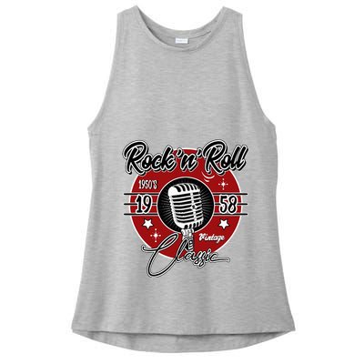 Sock Hop Clothes 50s Greaser Doo Wop Retro Rockabilly 1 Ladies PosiCharge Tri-Blend Wicking Tank