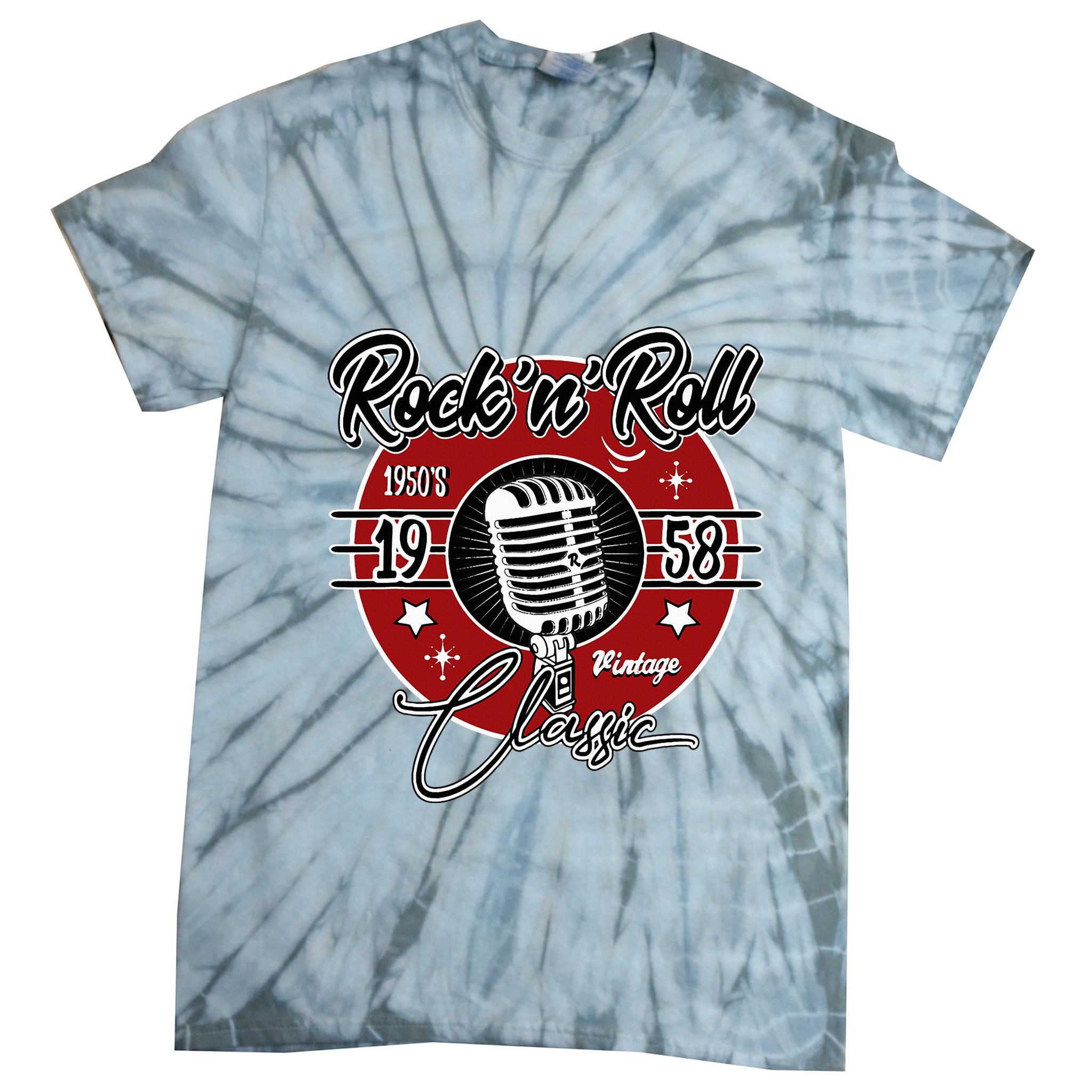 Sock Hop Clothes 50s Greaser Doo Wop Retro Rockabilly 1 Tie-Dye T-Shirt