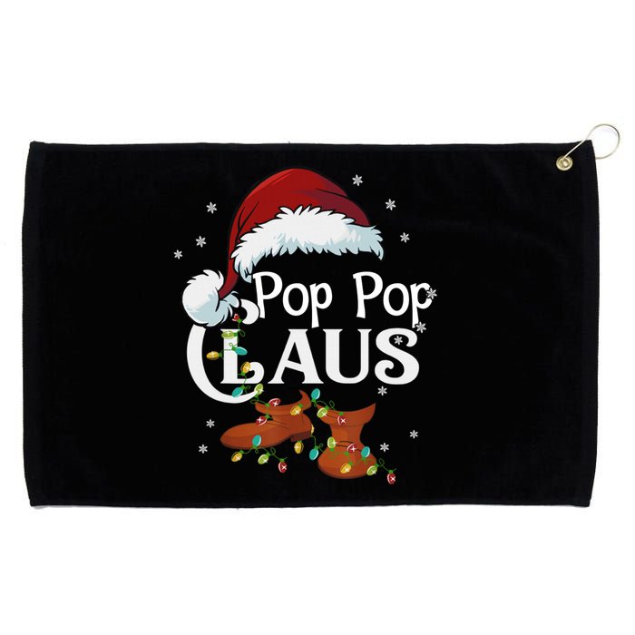 Santa Hat Christmas Costume Family Matching Pop Pop Claus Grommeted Golf Towel