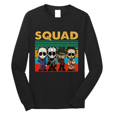 Squad Horror Character Horror Movies Fan Lover Halloween Long Sleeve Shirt