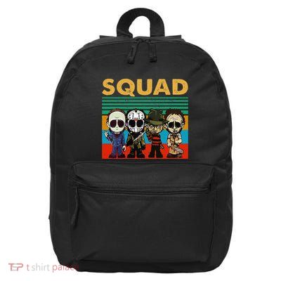 Squad Horror Character Horror Movies Fan Lover Halloween 16 in Basic Backpack