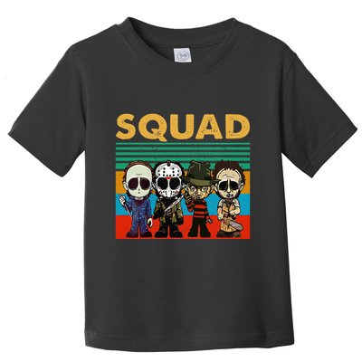 Squad Horror Character Horror Movies Fan Lover Halloween Toddler T-Shirt