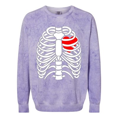 Skeleton Halloween Costume Gift Colorblast Crewneck Sweatshirt