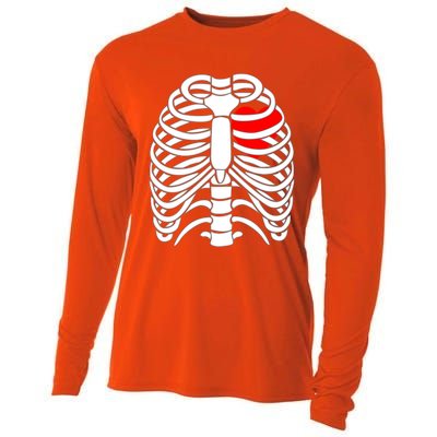 Skeleton Halloween Costume Gift Cooling Performance Long Sleeve Crew