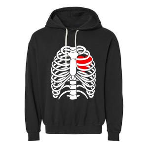 Skeleton Halloween Costume Gift Garment-Dyed Fleece Hoodie