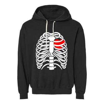 Skeleton Halloween Costume Gift Garment-Dyed Fleece Hoodie