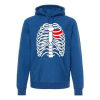 Skeleton Halloween Costume Gift Premium Hoodie