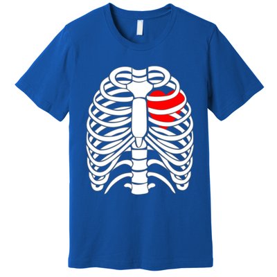 Skeleton Halloween Costume Gift Premium T-Shirt