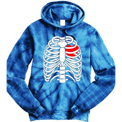 Skeleton Halloween Costume Gift Tie Dye Hoodie