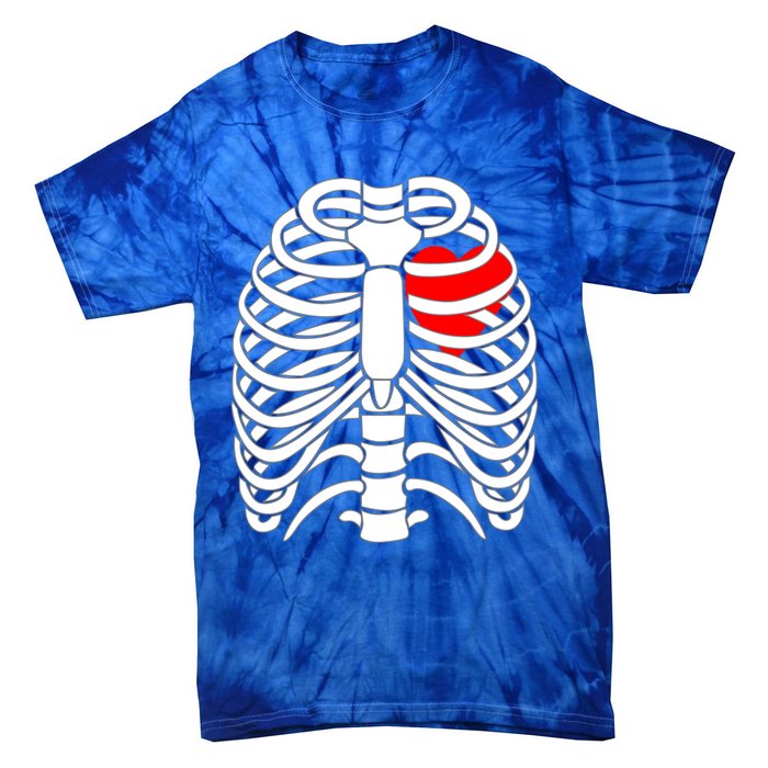 Skeleton Halloween Costume Gift Tie-Dye T-Shirt