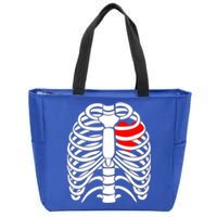 Skeleton Halloween Costume Gift Zip Tote Bag