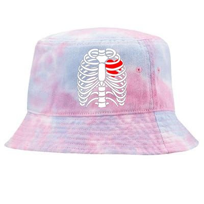 Skeleton Halloween Costume Gift Tie-Dyed Bucket Hat