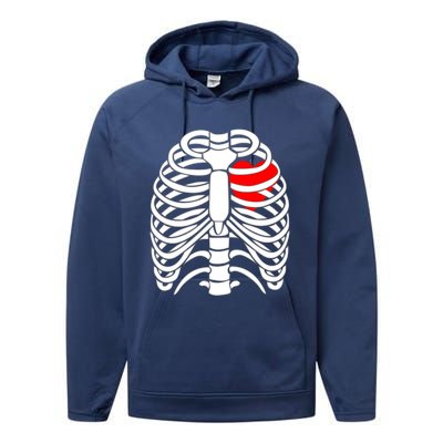 Skeleton Halloween Costume Gift Performance Fleece Hoodie