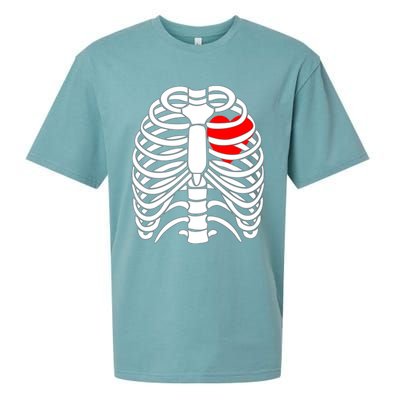 Skeleton Halloween Costume Gift Sueded Cloud Jersey T-Shirt