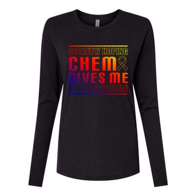 Secretly Hoping Chemo Gives Me Superpowers Melanoma Meaningful Gift Womens Cotton Relaxed Long Sleeve T-Shirt