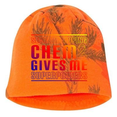 Secretly Hoping Chemo Gives Me Superpowers Melanoma Meaningful Gift Kati - Camo Knit Beanie