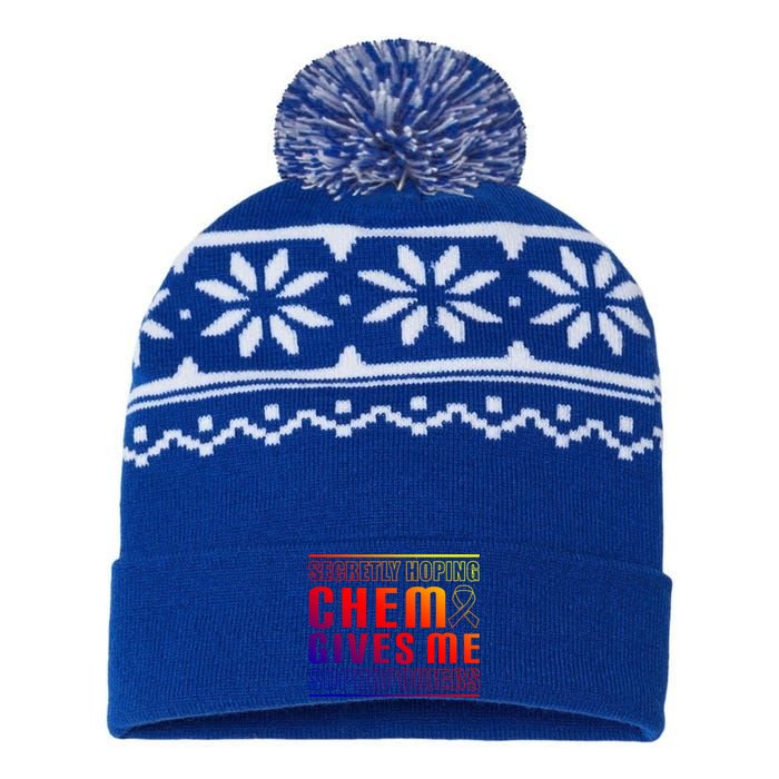 Secretly Hoping Chemo Gives Me Superpowers Melanoma Meaningful Gift USA-Made Snowflake Beanie