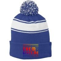 Secretly Hoping Chemo Gives Me Superpowers Melanoma Meaningful Gift Stripe Pom Pom Beanie