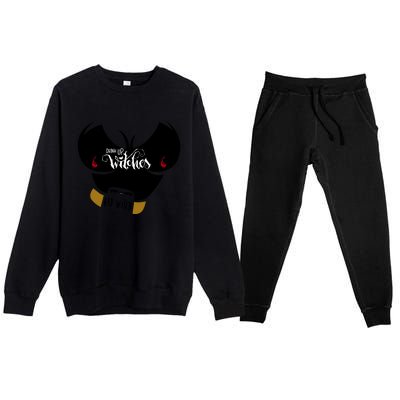 Sexy Halloween Costume Up Witches Gift Premium Crewneck Sweatsuit Set