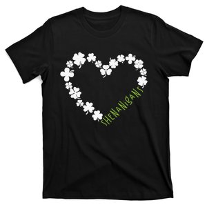 Shenanigans Heart Clover St Patricks Day T-Shirt