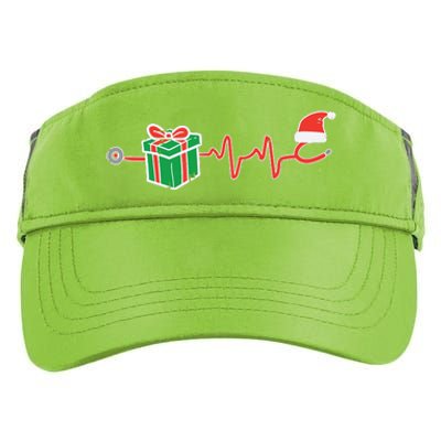 Stethoscope Heartbeat Christmas Nurse Xmas Nursing Scrub Top Adult Drive Performance Visor