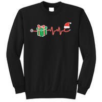 Stethoscope Heartbeat Christmas Nurse Xmas Nursing Scrub Top Sweatshirt