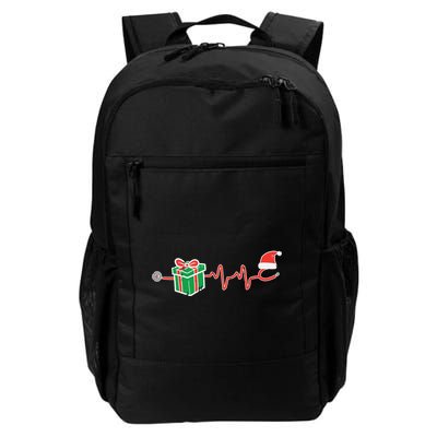 Stethoscope Heartbeat Christmas Nurse Xmas Nursing Scrub Top Backpack