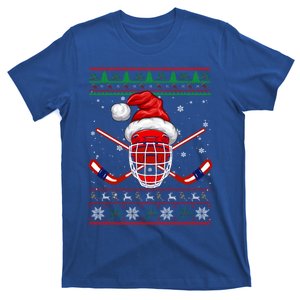 Santa Hockey Christmas Sweater Santa Hockey Player Meaningful Gift T-Shirt