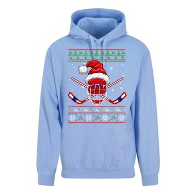 Santa Hockey Christmas Sweater Santa Hockey Player Meaningful Gift Unisex Surf Hoodie