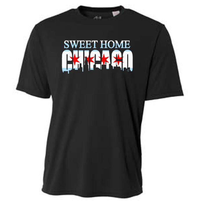 Sweet Home Chicago Flag Skyline Cooling Performance Crew T-Shirt