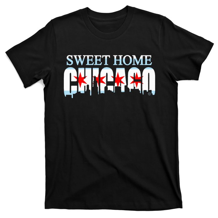 Sweet Home Chicago Flag Skyline T-Shirt