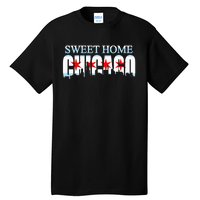 Sweet Home Chicago Flag Skyline Tall T-Shirt