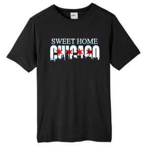 Sweet Home Chicago Flag Skyline Tall Fusion ChromaSoft Performance T-Shirt